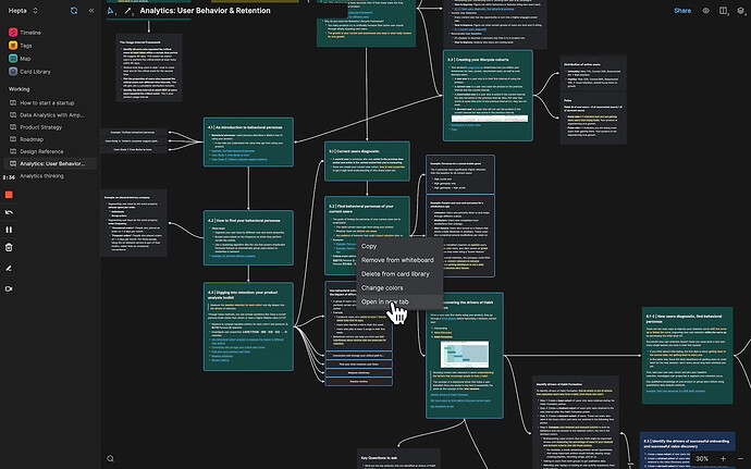 The 3-step knowledge workflow in Heptabase 2-36 screenshot