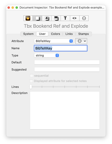 Tinderbox Document Inspector