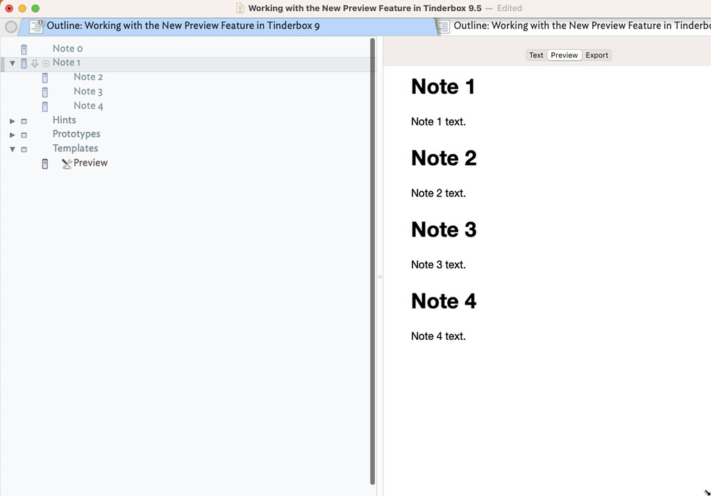 Tinderbox Notes Tinderbox Lesson- Working with the New Preview Feature in Tinderbox 9.5 ...
