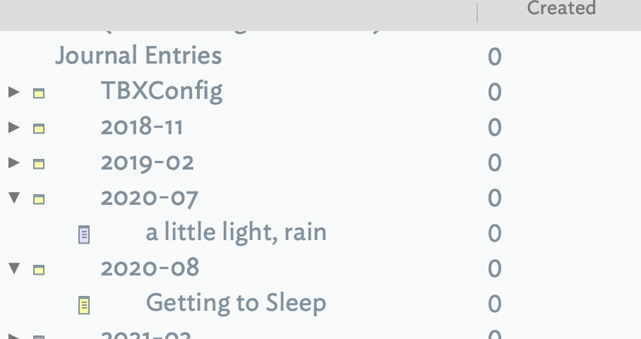 Created not displaying